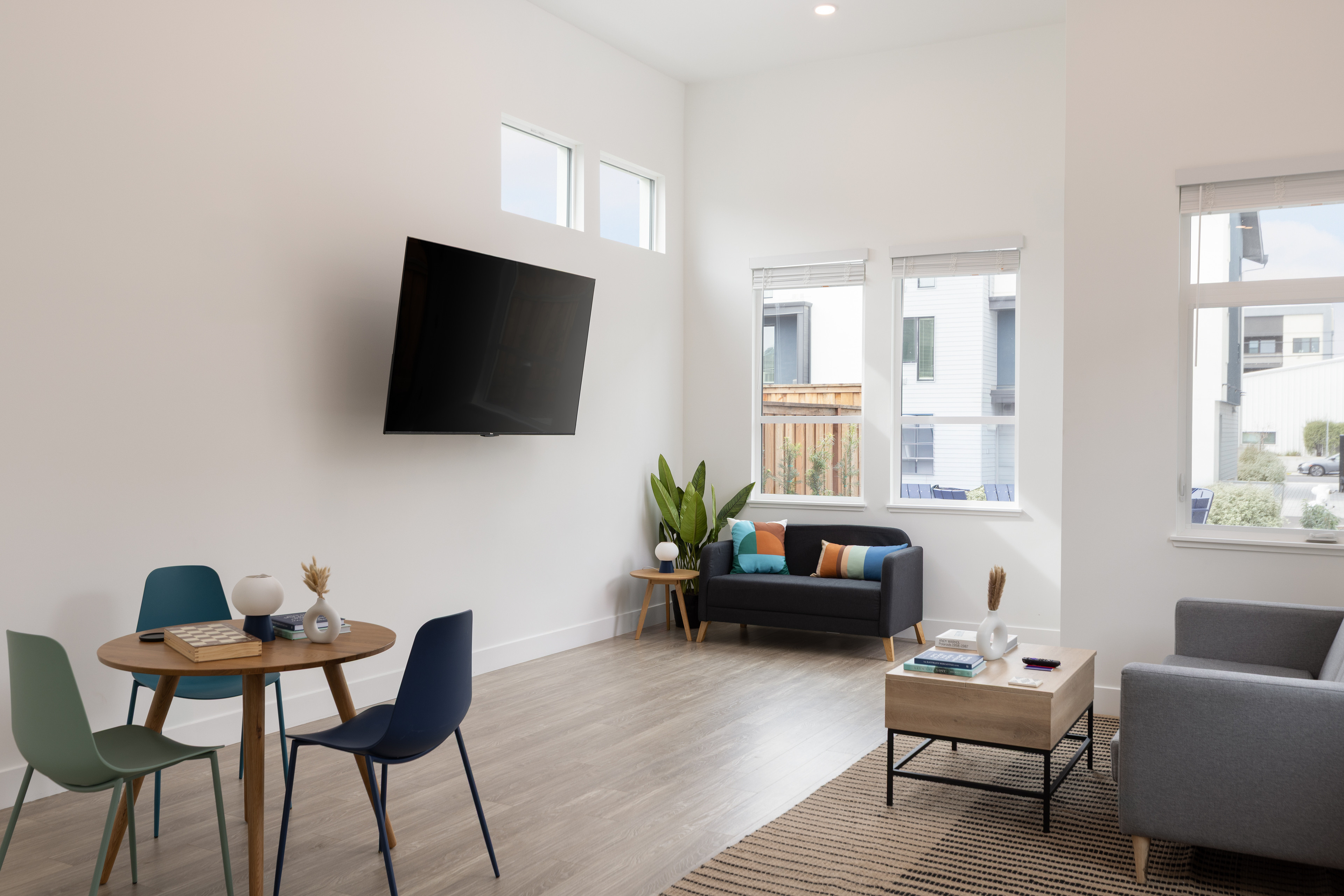 Modern apartment interior showcasing resident experience features